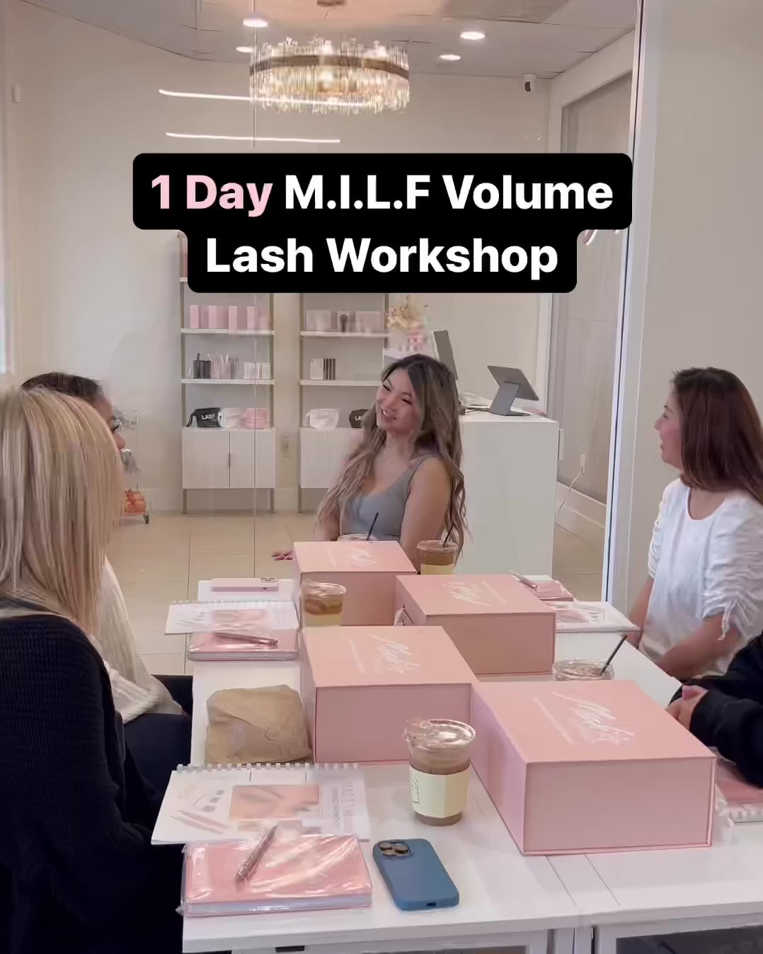 Video overview of Mish delivering her Volume lashes workshop.